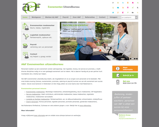 A&F Evenementen Uitzendbureau Logo